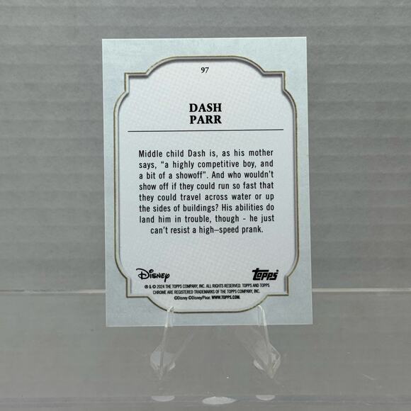 Disney Topps Chrome 2024 Dash Parr Purple Pulsar Refractor Parallel /150 - Picture 5 of 5